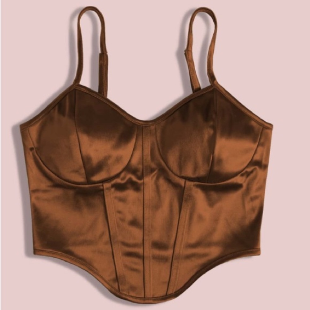 SHEIN. Curved Hem Satin Cami Top. 🍂🍂🍂🍂🍂🍂🍂